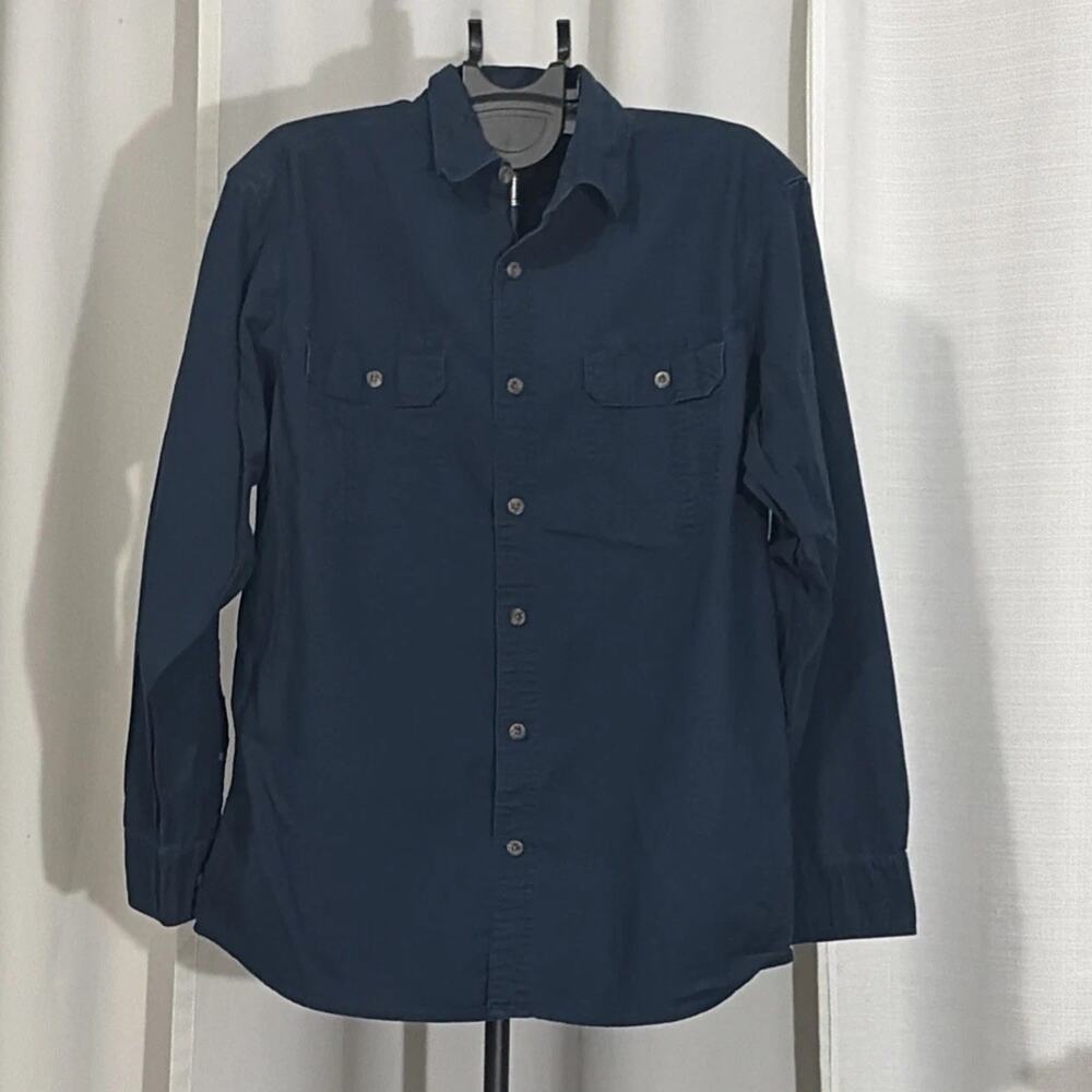 Red Head Navy Blue Men’s Button Up 100% Cotton